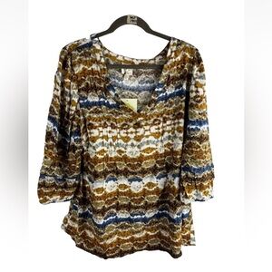 NWT Anthropologie Fig & Flower Top Woman Plus 2X V Neck Neck